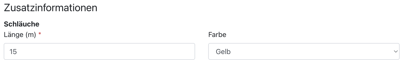 Meta-Felder beim Bearbeiten eines Geräts