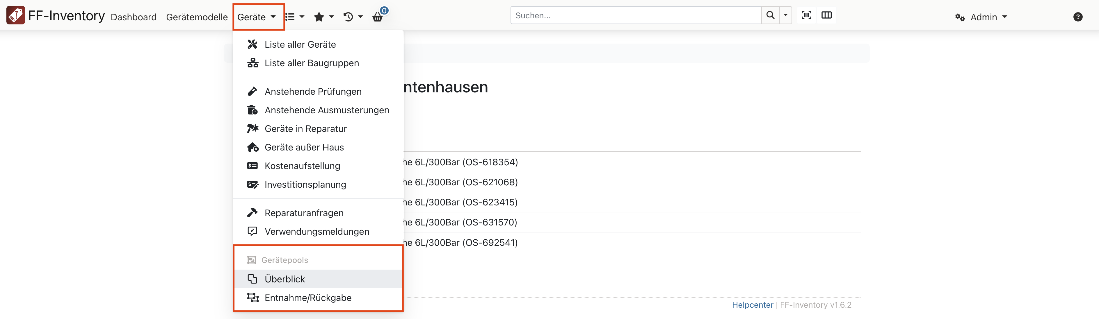 Zugriff auf Pool-Geräte über den Pool-Nutzer
